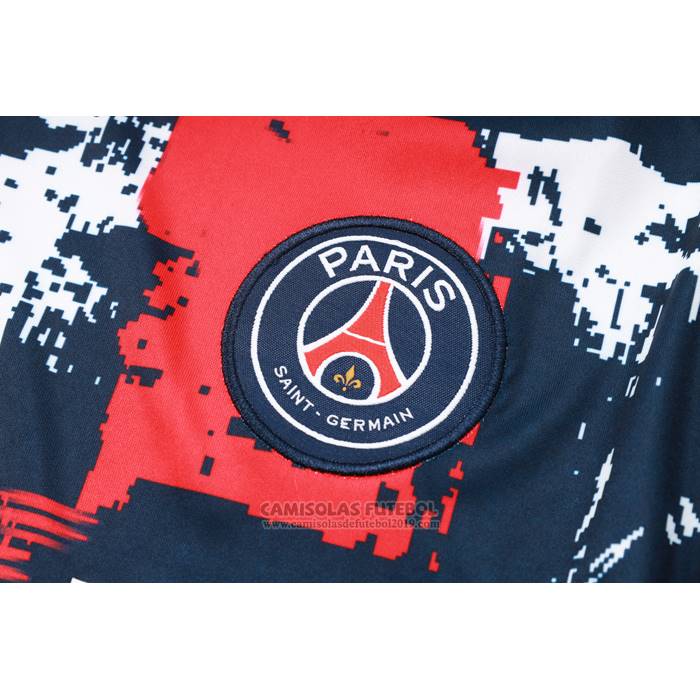 Fato de Treino Paris Saint-Germain Jordan Manga Curta 2024-2025 Azul Y Vermelho - Calcas Curta